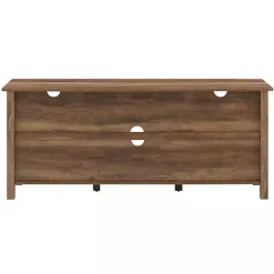 Hot Kirklands Home Rustic Oak Wood Slatted Sides Media Cabinet Brown