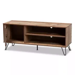 Online Kirklands Home Rustic Oak Wood TV Stand Brown