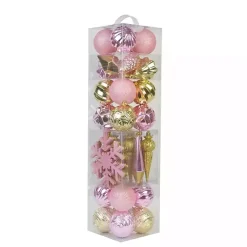 Discount Kirklands Home Rustic Pink & Gold 40-pc. Christmas Ornament Set