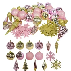 Discount Kirklands Home Rustic Pink & Gold 40-pc. Christmas Ornament Set