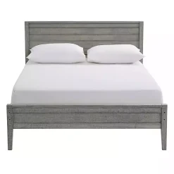 Sale Kirklands Home Rustic Smoke Wood Panel Full Bed Frame Gray