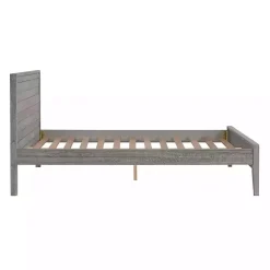 Sale Kirklands Home Rustic Smoke Wood Panel Full Bed Frame Gray