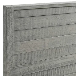 Sale Kirklands Home Rustic Smoke Wood Panel Full Bed Frame Gray