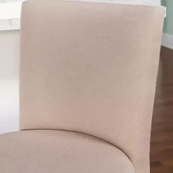 New Kirklands Home Rustic Taupe Upholstered Swivel Counter Stool Tan