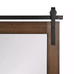 Outlet Kirklands Home Rustic Walnut Barn Door Wall Mirror