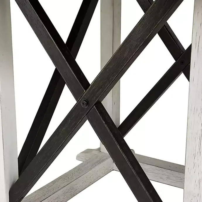 Best Kirklands Home Rustic White & Oak Wood Round Dining Table Brown