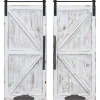 Discount Kirklands Home Rustic White Barn Door Sconces, Set of 2