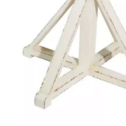 Best Kirklands Home Rustic Hourglass Side Table White