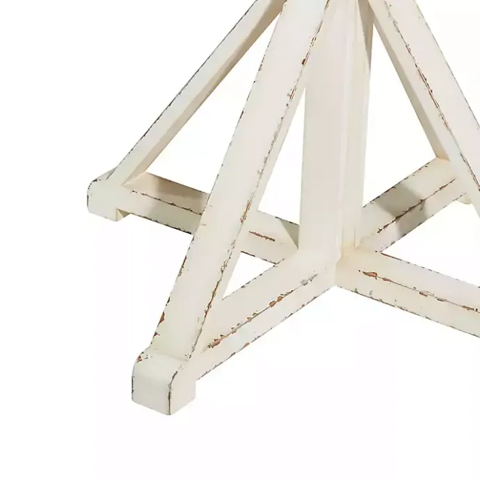 Best Kirklands Home Rustic Hourglass Side Table White