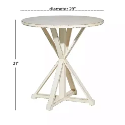 Best Kirklands Home Rustic Hourglass Side Table White
