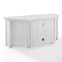 Best Kirklands Home Rustic White Katy-Corner TV Stand