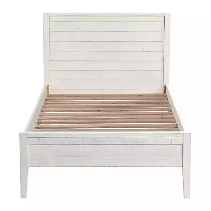 Online Kirklands Home Rustic White Pine Panel Twin Bed Frame