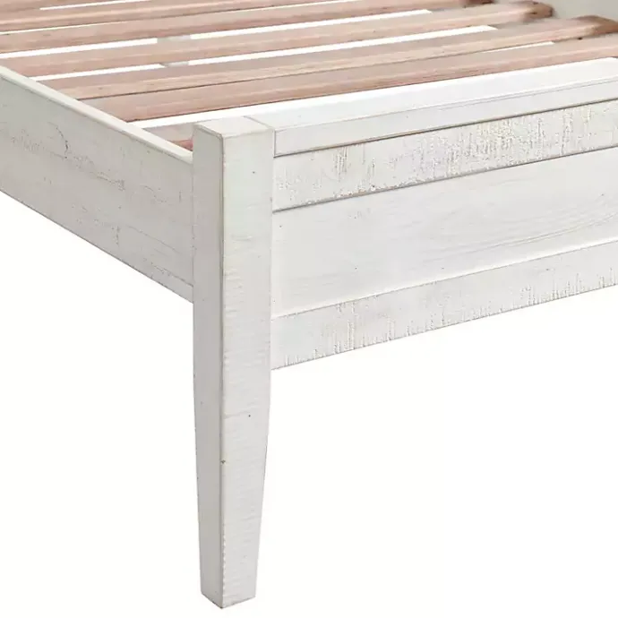 Online Kirklands Home Rustic White Pine Panel Twin Bed Frame