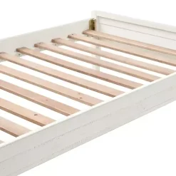 Online Kirklands Home Rustic White Pine Panel Twin Bed Frame