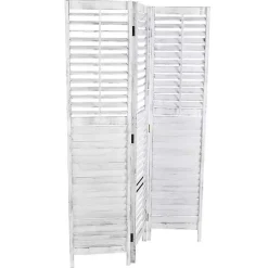 Discount Kirklands Home Rustic Shutter Trifold Room Divider White