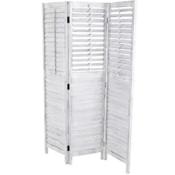 Discount Kirklands Home Rustic Shutter Trifold Room Divider White