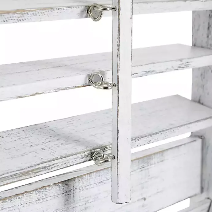 Discount Kirklands Home Rustic Shutter Trifold Room Divider White