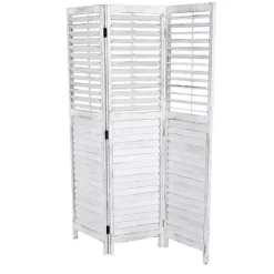 Discount Kirklands Home Rustic Shutter Trifold Room Divider White