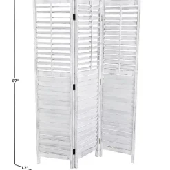 Discount Kirklands Home Rustic Shutter Trifold Room Divider White