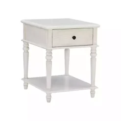 Outlet Kirklands Home Rustic Turned Legs Accent Table White