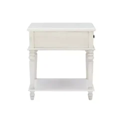 Outlet Kirklands Home Rustic Turned Legs Accent Table White
