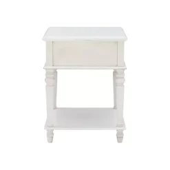 Outlet Kirklands Home Rustic Turned Legs Accent Table White