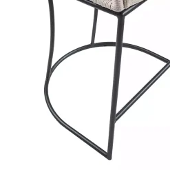 New Kirklands Home Rustic Woven Rope Back Counter Stool White