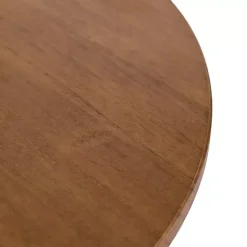 Outlet Kirklands Home Rustic Wood Half Moon Floating Accent Table Brown