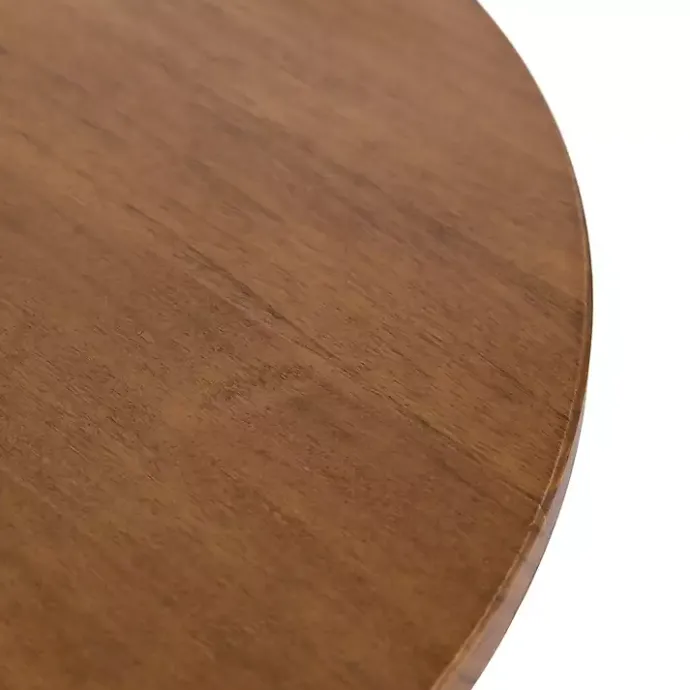 Outlet Kirklands Home Rustic Wood Half Moon Floating Accent Table Brown