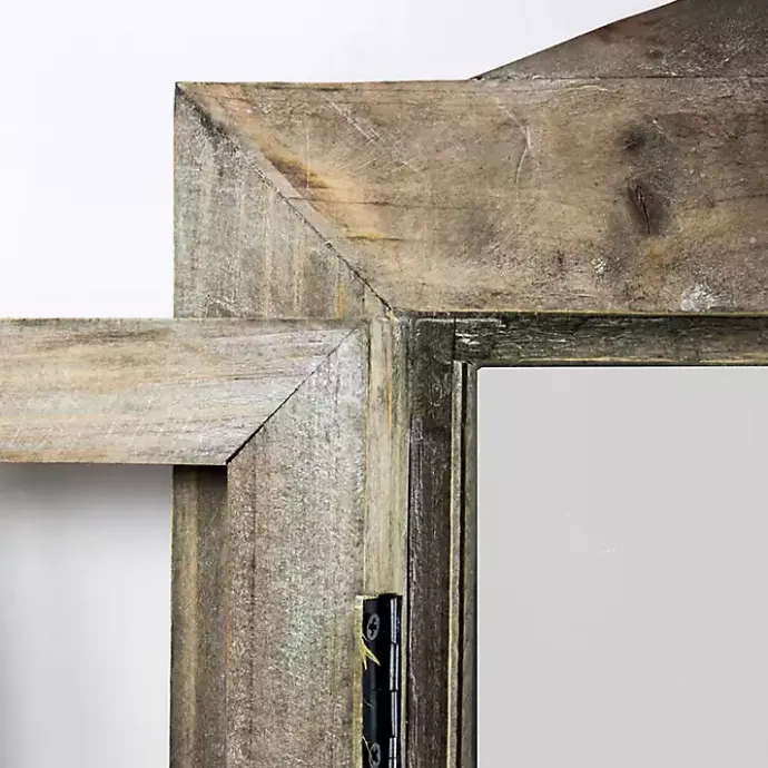 Outlet Kirklands Home Rustic Wooden Dual Window Shutter Wall Mirror