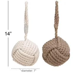 Best Kirklands Home Rustic Woven Rope 2-pc. Door Stopper Set