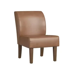 Discount Kirklands Home Saddle Faux Leather Accent Chair Brown