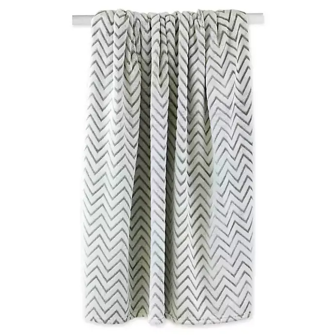 Best Kirklands Home Sage Chevron Plush Throw Green