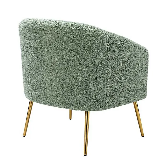 Kirklands Home Sage Contemporary Barrel Accent Chair Green