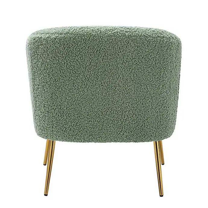 Kirklands Home Sage Contemporary Barrel Accent Chair Green
