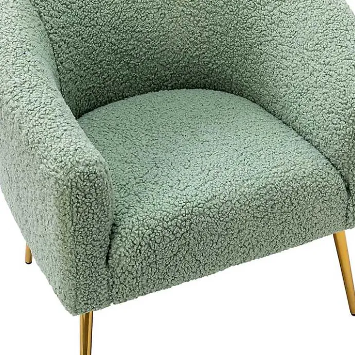Kirklands Home Sage Contemporary Barrel Accent Chair Green