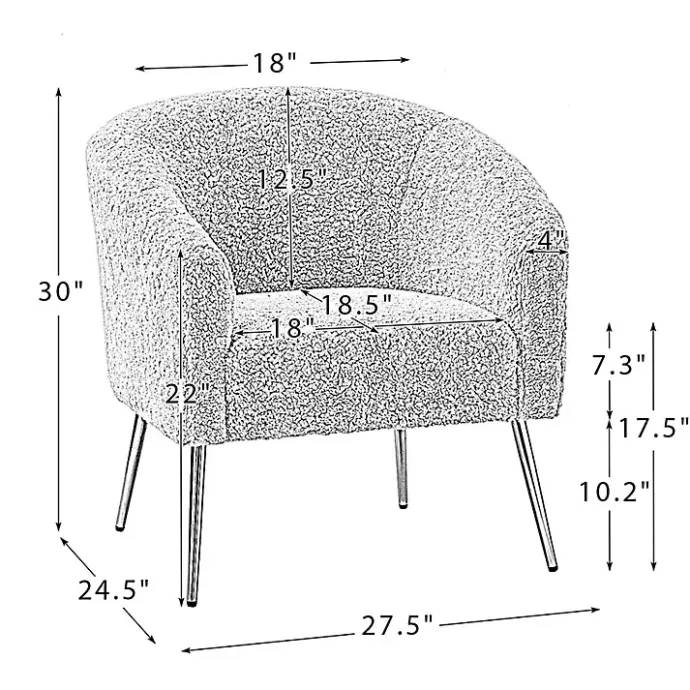 Kirklands Home Sage Contemporary Barrel Accent Chair Green