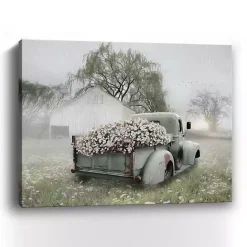 Outlet Kirklands Home Sage Flower Truck Canvas Art Print, 30x24 in.