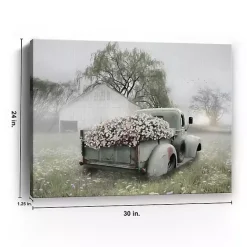 Outlet Kirklands Home Sage Flower Truck Canvas Art Print, 30x24 in.