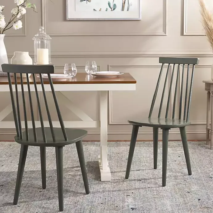 Discount Kirklands Home Sage Burris Dining Chairs, Set of 2 Green