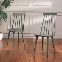 Discount Kirklands Home Sage Burris Dining Chairs, Set of 2 Green