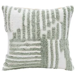 Clearance Kirklands Home Sage Geometric Shag Throw Pillow Green