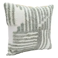 Clearance Kirklands Home Sage Geometric Shag Throw Pillow Green