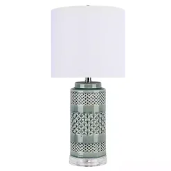 Best Kirklands Home Sage Green Geometric Table Lamps, Set of 2 White