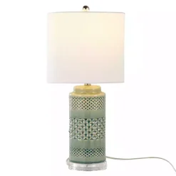 Best Kirklands Home Sage Green Geometric Table Lamps, Set of 2 White
