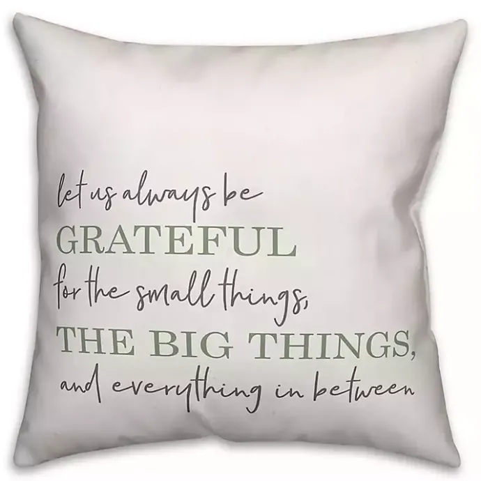 Hot Kirklands Home Sage Green Grateful Pillow