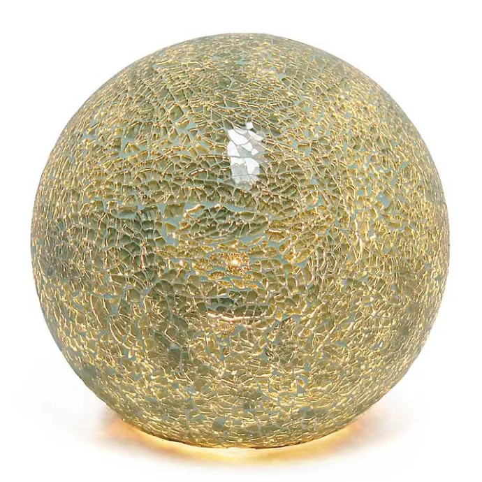 Best Kirklands Home Sage Mosaic Ball Table Lamp Green