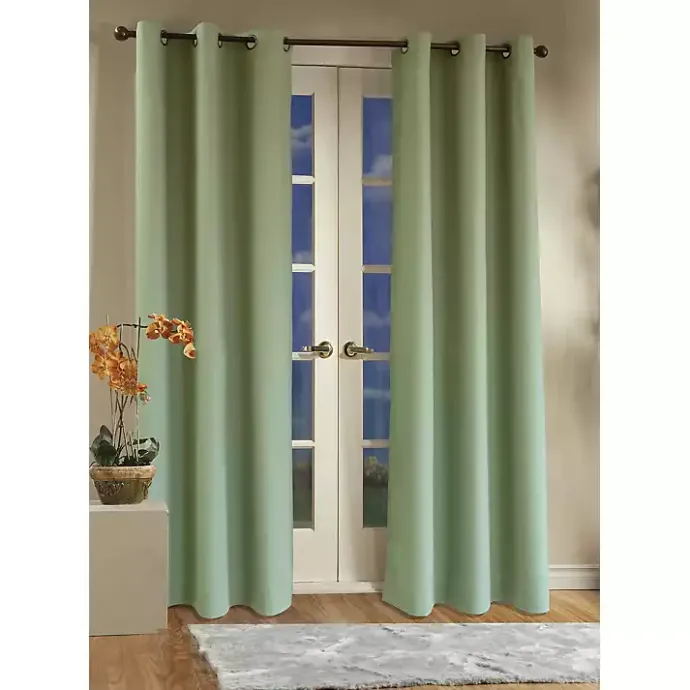 Sale Kirklands Home Sage Room Darkening Curtain Panel Set, 95 in. Green