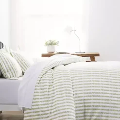 Online Kirklands Home Sage Rugged Stripes Puffed Twin 3-pc. Duvet Set
