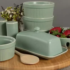 Best Kirklands Home Sage Stoneware 7-pc. Kitchen Accessories Set Green